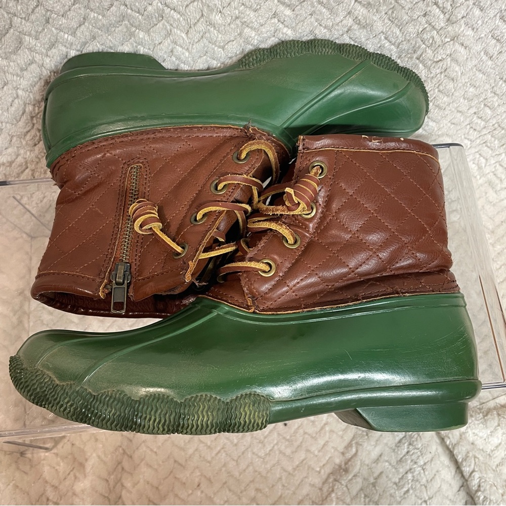 Steve Madden Women's Green Ankle Rain Duck Boots size‎ 7 Preppy - Picture 7 of 15